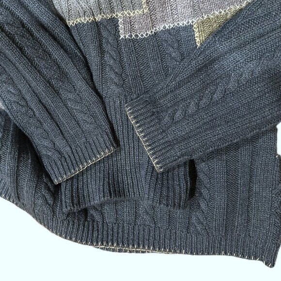 Express Vintage C.IE Internationale 80's-90's Hand Knit Wool Sweater Size S - Picture 4 of 6